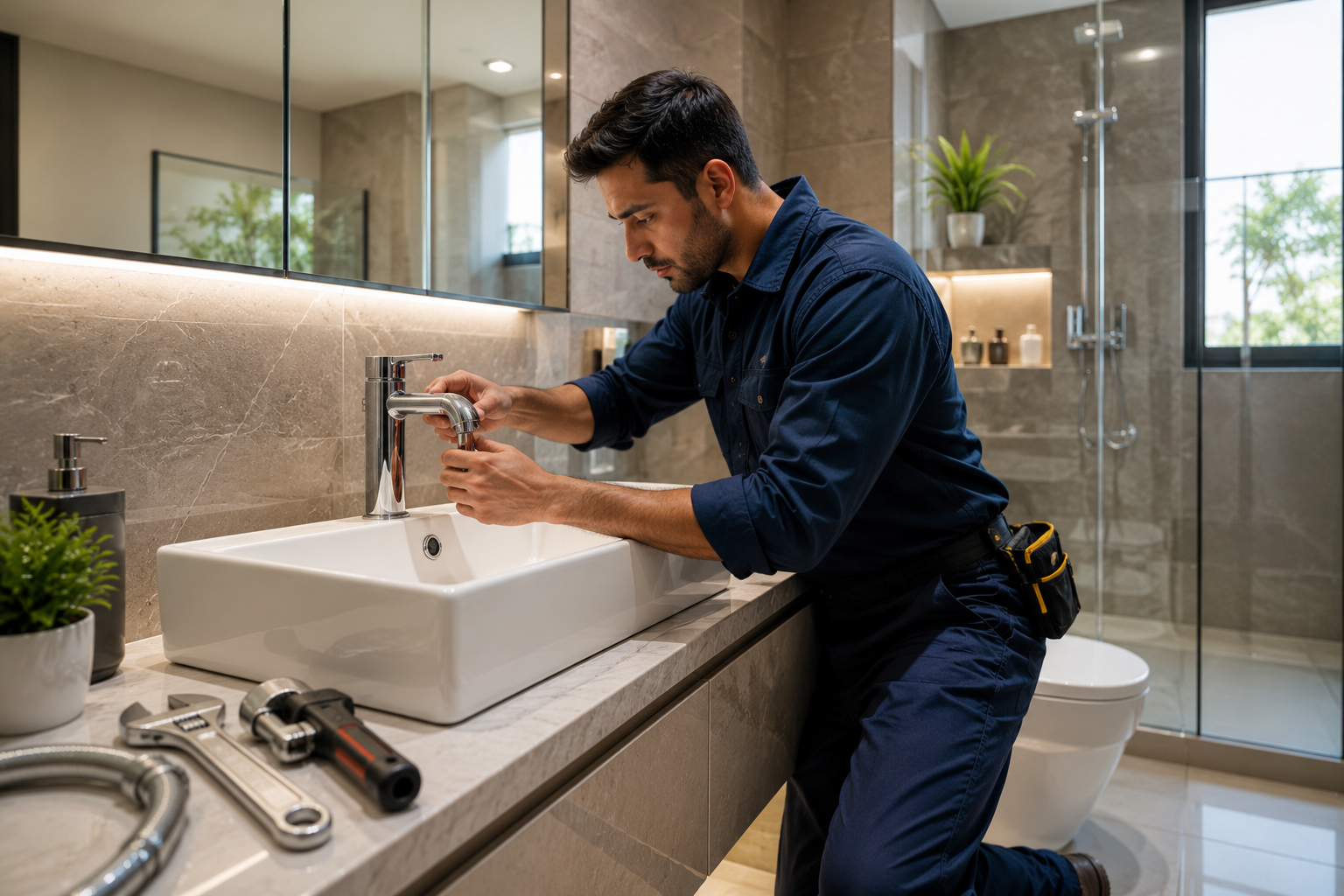 Plumbing tools and showerhead